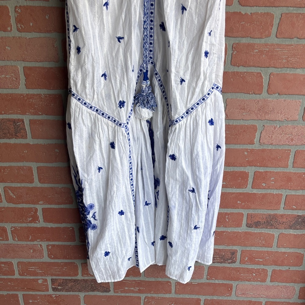Ramy Brook Taryn dress cover up Azure White Embroidered Dress - Picture 5 of 9